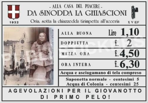 1932 TARGA VINTAGE CASA DI TOLLERANZA 