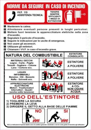 ADESIVO NORMATIVA ANTINCENDIO 