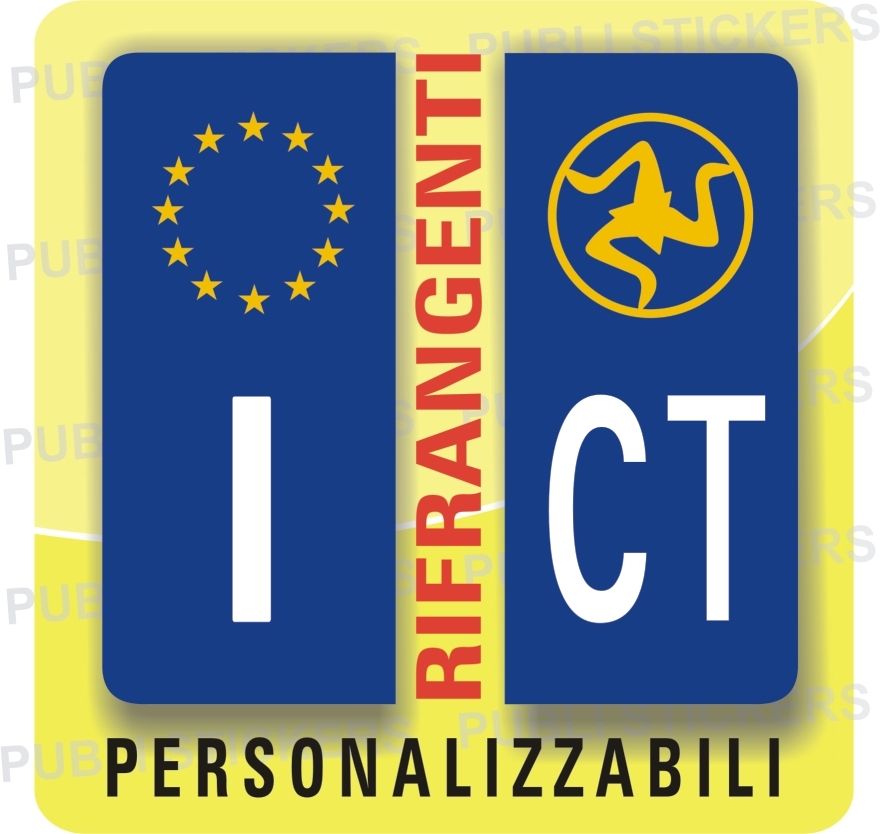 COPPIA DI ADESIVI RIFRANGENTI CON SIMBOLO 