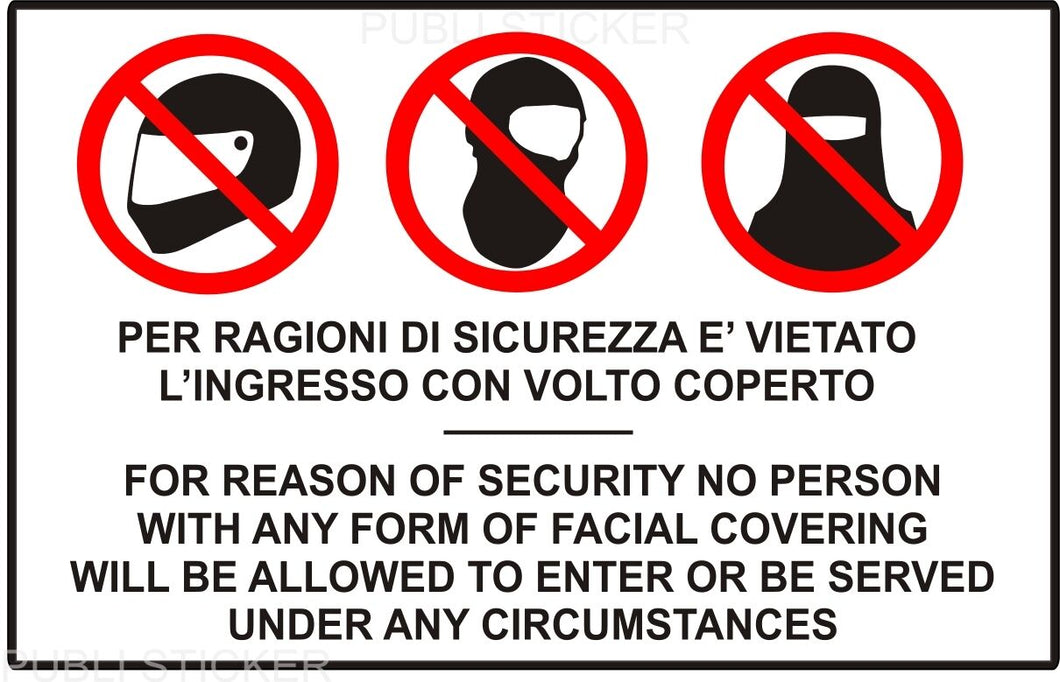 2 ADESIVI DI DIVIETO 